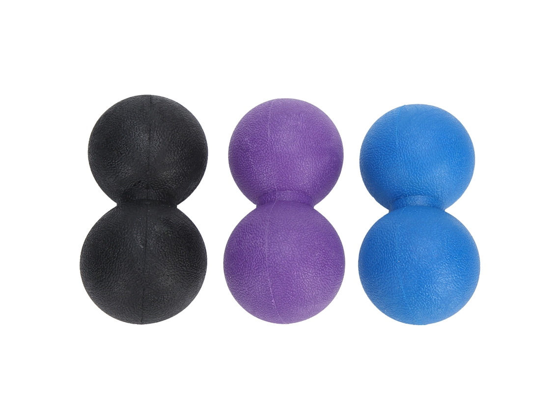 Bola de massagem miofascial de silicone multicolorida, portátil, para ioga e relaxamento muscular.