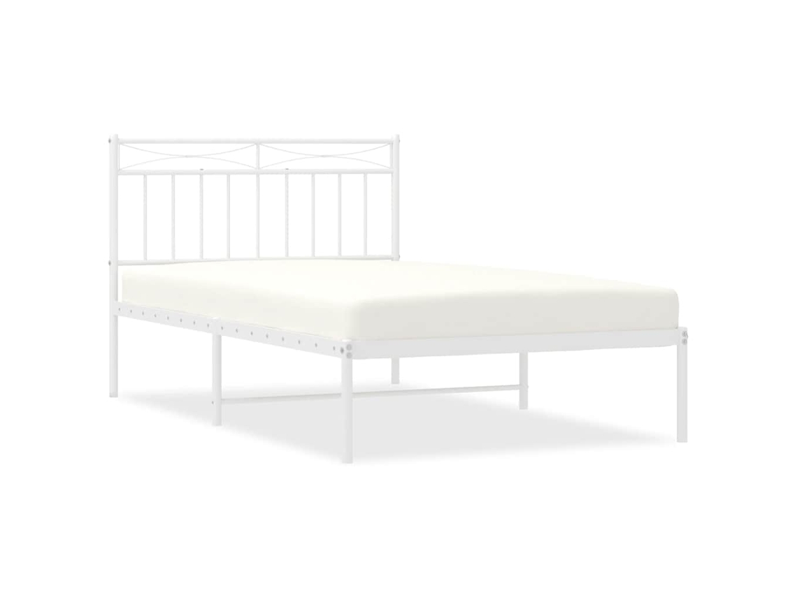 Bed Frame, Bed Frames Vidaxl Branco Aço (100 X 200 Cm)