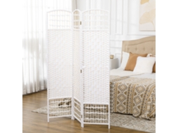 Divisória Dobrável De 3 Painéis Para Quarto, Em Papel Branco, 120x170cm, Ideal Para Decoração De Sala E Quarto