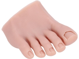 Modelo de pé SFUSHOS em silicone com dedos realistas para prática de pedicure