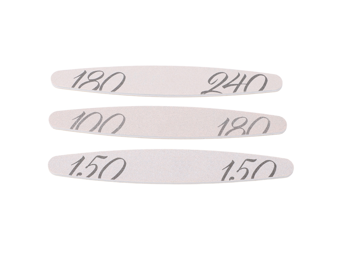 Conjunto de 3 lixas de unha laváveis e reutilizáveis, ferramenta profissional para manicure de unhas acrílicas, para uso doméstico e na sala de estar.