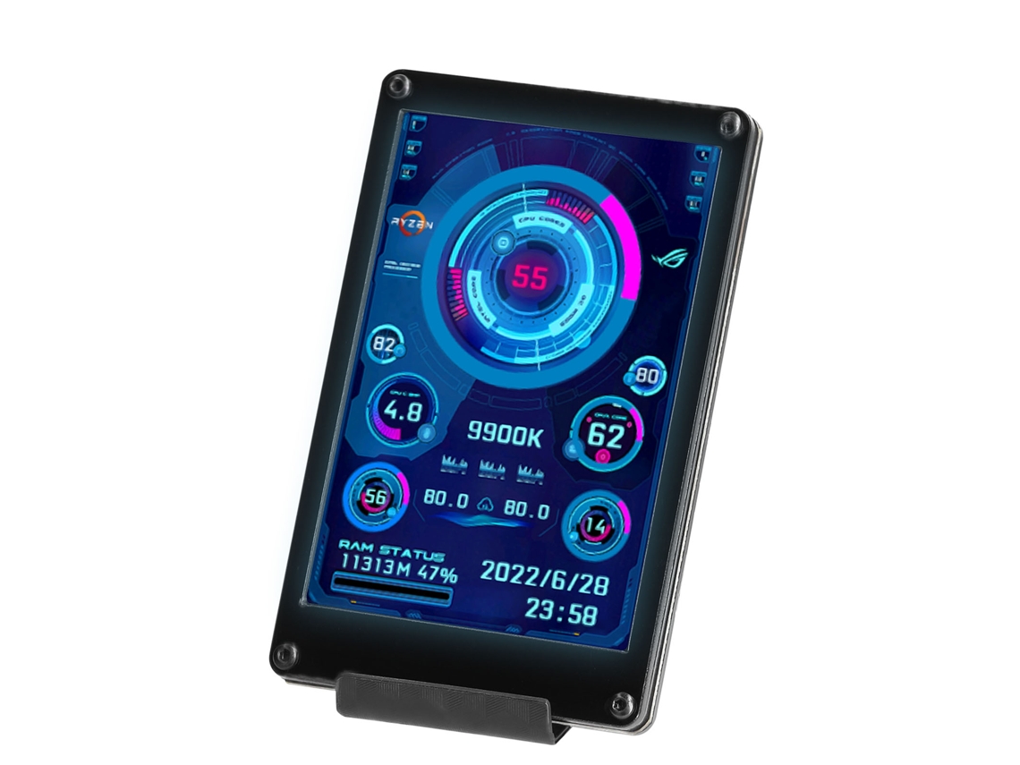 Monitor LCD IPS 3,5 Polegadas para Monitoramento CPU GPU, Compatível com Raspberry Pi, Windows e Linux S/MARCA