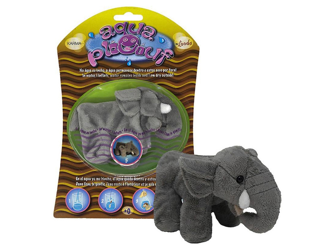 Peluche Elefante Aqua Plooouf WILD PLANET
