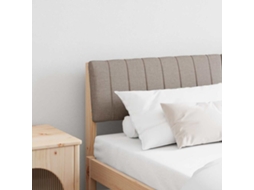 Vidaxl Cabeceira Estofada Cinzento-acastanhado 160 Cm