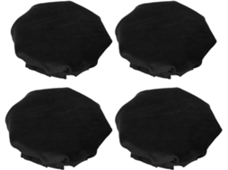 Nuobesty Conjunto De 4-protetores Antiestáticos Para Maçanetas Redondas, Pretos, Capas De Segurança Para Maçanetas