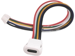 Conector Usb Type-c De 6 Pinos, Fêmea 5a Com Trava, Porta