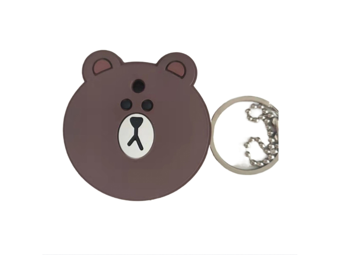 Llavero Animado 3d Oso Negro Goma Suave