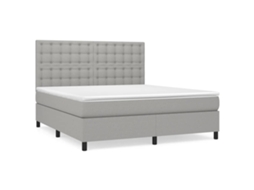 Box Spring Bed, Box Spring Beds Vidaxl Cinzeto Tecido (180 X 200 Cm)