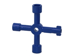 Chave Cruzada Multifuncional 4 Vias, Para Caixa De Medidor, Azul Igvtrade