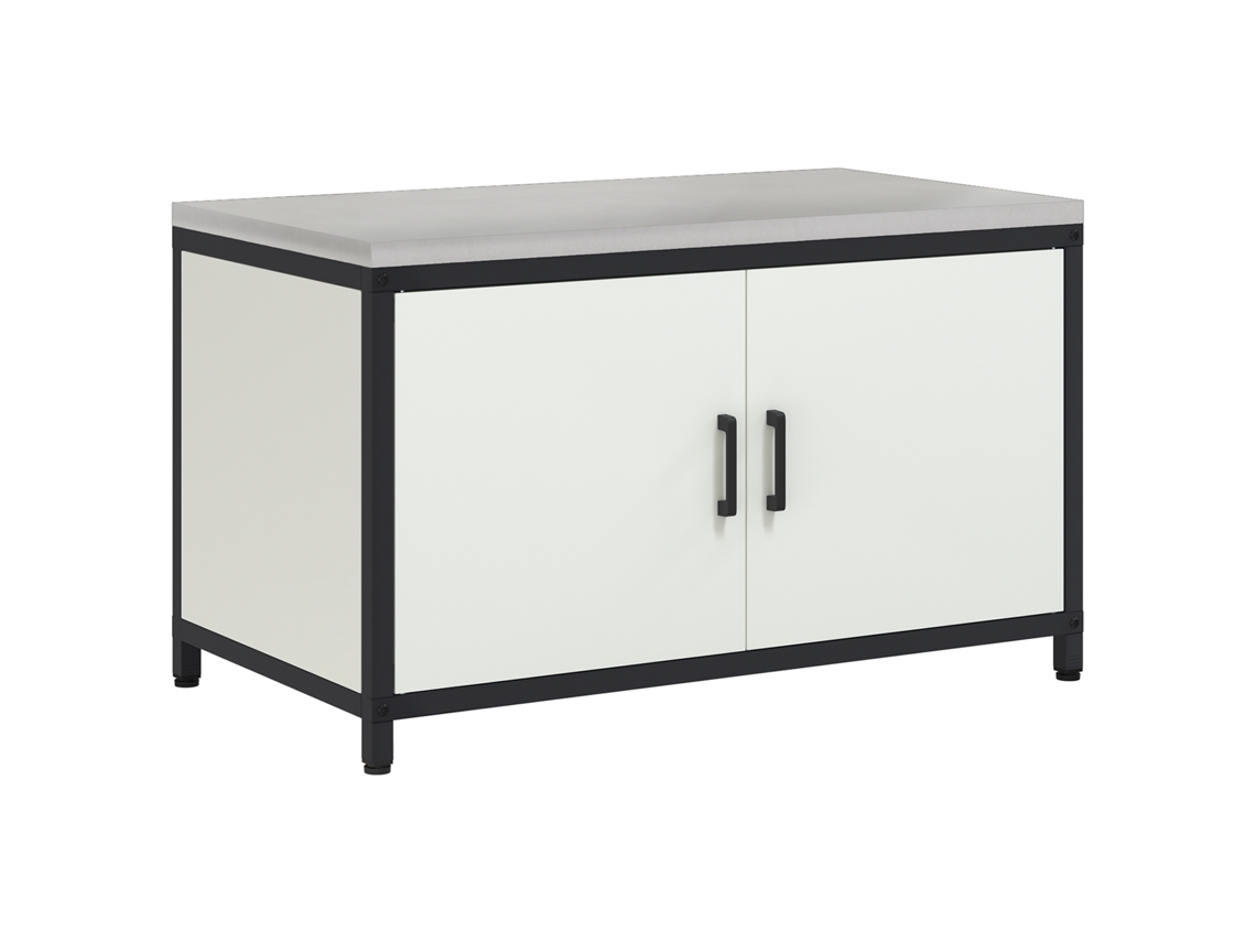 Conjunto 1 Armazenamento De Cozinha Vidaxl Branco Aço (90 X 50 X 53 Cm)