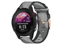 Pulseira De Relógio Lurelia Para Garmin Forerunner 255s 18 Mm Cinza