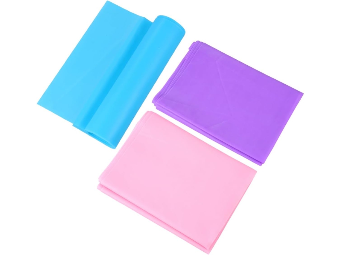 Galpada Conjunto De 3-faixas Elásticas Resistência Para Yoga Com Pegada Antiderrapante, Material Tpe
