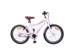 Vidaxl Bicicleta Infantil 18 Polegadas Para 5-7 Anos Rosa Claro