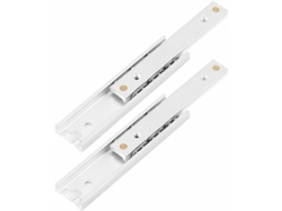 2 Corrediças Telescópicas De Liga De Alumínio Reforçadas Com Rolamentos De Esferas Para Gavetas E Armários (70 Mm)