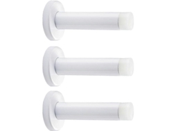 Parafuso De Porta Em Aço Inoxidável Com Design Moderno E Proteção De Borracha - 3 Unidades Branco
