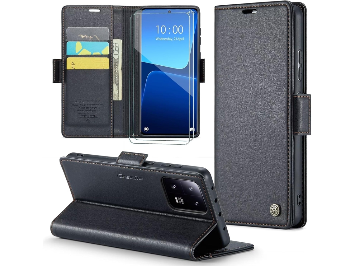Capa Fecho Antirroubo Carregamento Sem Para Xiaomi Xiaomi 13 Pro 5g Hongwe. Pele Sintética Magnética Premium