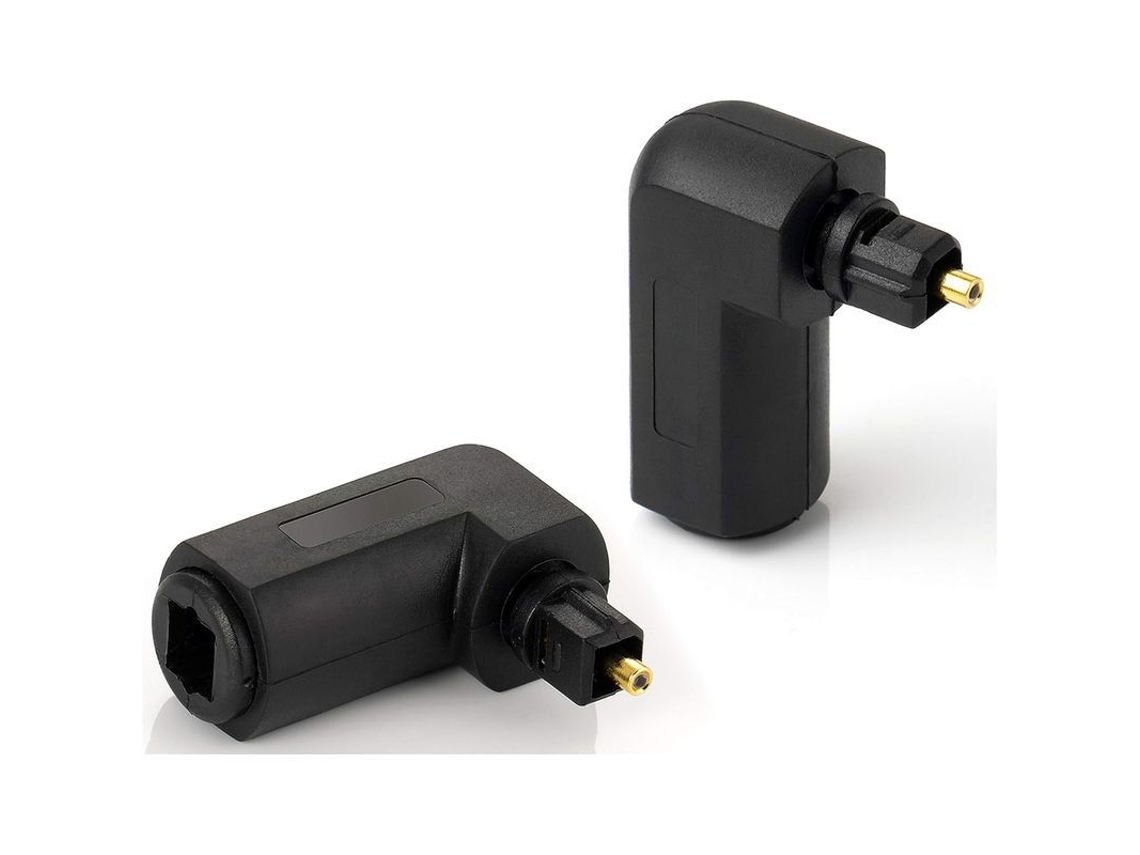 2026 2 Adaptadores Toslink com Ângulo de 90°, Conector Fêmea para Macho, para Cabo Óptico de Áudio