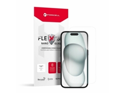Película de Ecrã Nano Flexível para iPhone 15 FORCELL Transparente