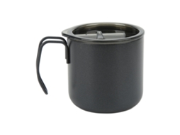 Caneca Inox 350ml Isolada com Alça Preta
