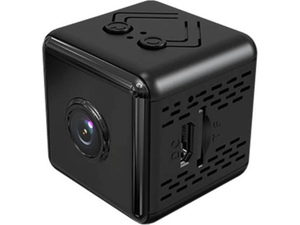 Mini câmera espiã com base WiFi 1080P HD para bebê, detecção de movimento, visão noturna, interna/externa, preta, Bestvite