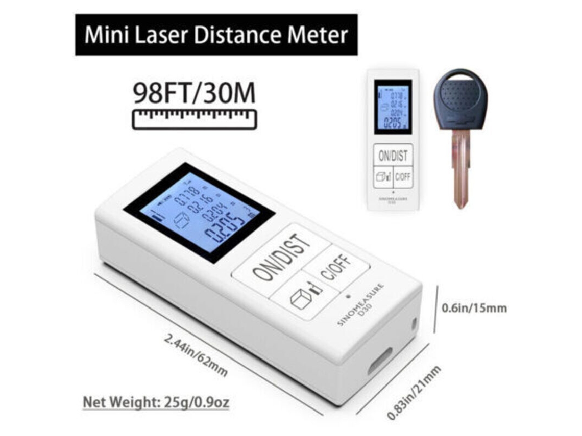 Medidor De Distância A Laser Portátil, Mini Medidor Infravermelho Digital Recarregável, Ferramenta De Medição 25 M Para Uso Doméstico, 1 Unidade