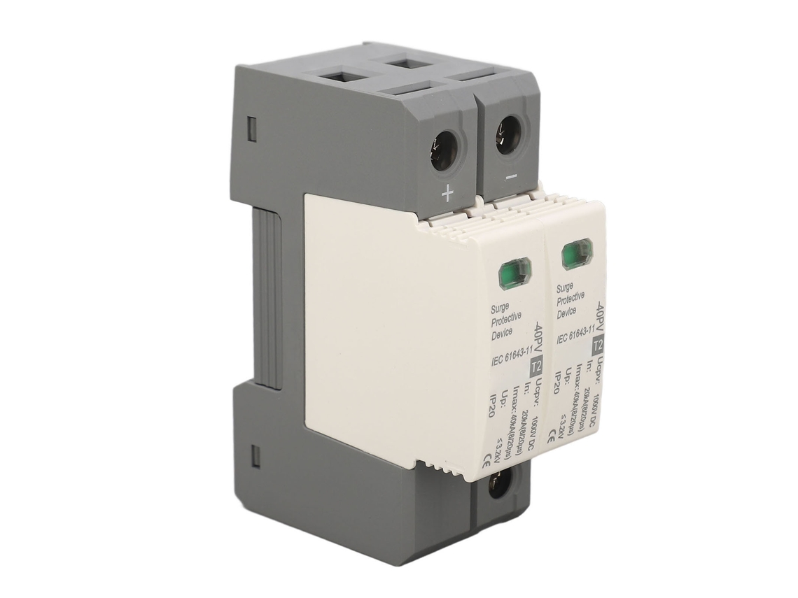 Disjuntor Protector De Surto 1000v Dc 20-40ka 2p Para Fotovoltaica Pv Casa