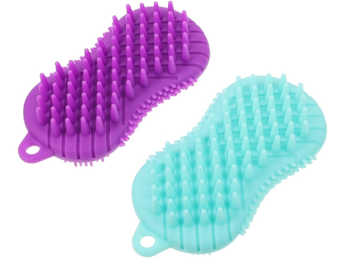 Lurelia Pack De 2 Escovas De Banho Para Bebé, Silicone Macio, Massagem Suave E Limpeza Profunda