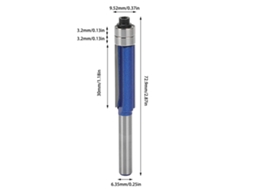 Broca De Router De Aparo Com Mancais Duplos 1/4"