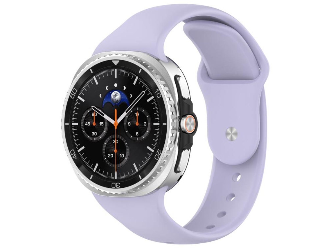 Bracelete Para Samsung Galaxy Watch 8/8 Classic - Silicone Com Fivela Reversa Clássica - Roxa