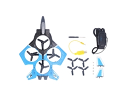 Drone Avião Controle Remoto Pulseira 2.4ghz Espuma Gravidade Led Brinquedo Azul Rc