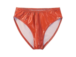 Sutiãs de Couro Patente com Efeito Molhado para Homens, Cintura Elástica, para Clubes e Dança de Pólo Laranja
