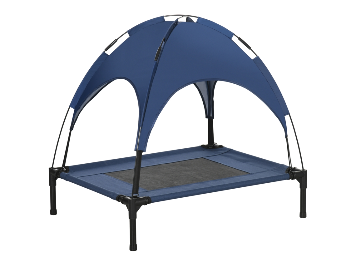 Na Cor Azul Cama Para Cão Com Dossel Dobrável E Resistente