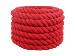Vidaxl Corda De Algodão 60 Mm 10 M Vermelho 100% Algodão