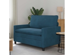 Vidaxl Sofá Azul 126 X 81 X 87,5 Cm Veludo