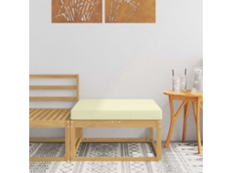 Vidaxl Pufe Para Exterior Poliéster Branco