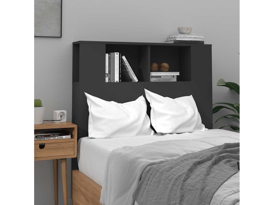 Vidaxl Armário De Cabeceira 100x18,5x102,5 Cm Preto
