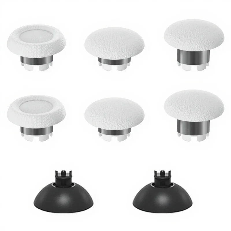 Kit Zruxe Para Ps5 Ps4 Xbox Capas Analógicas Intermutáveis 6 Capas + Base Branco
