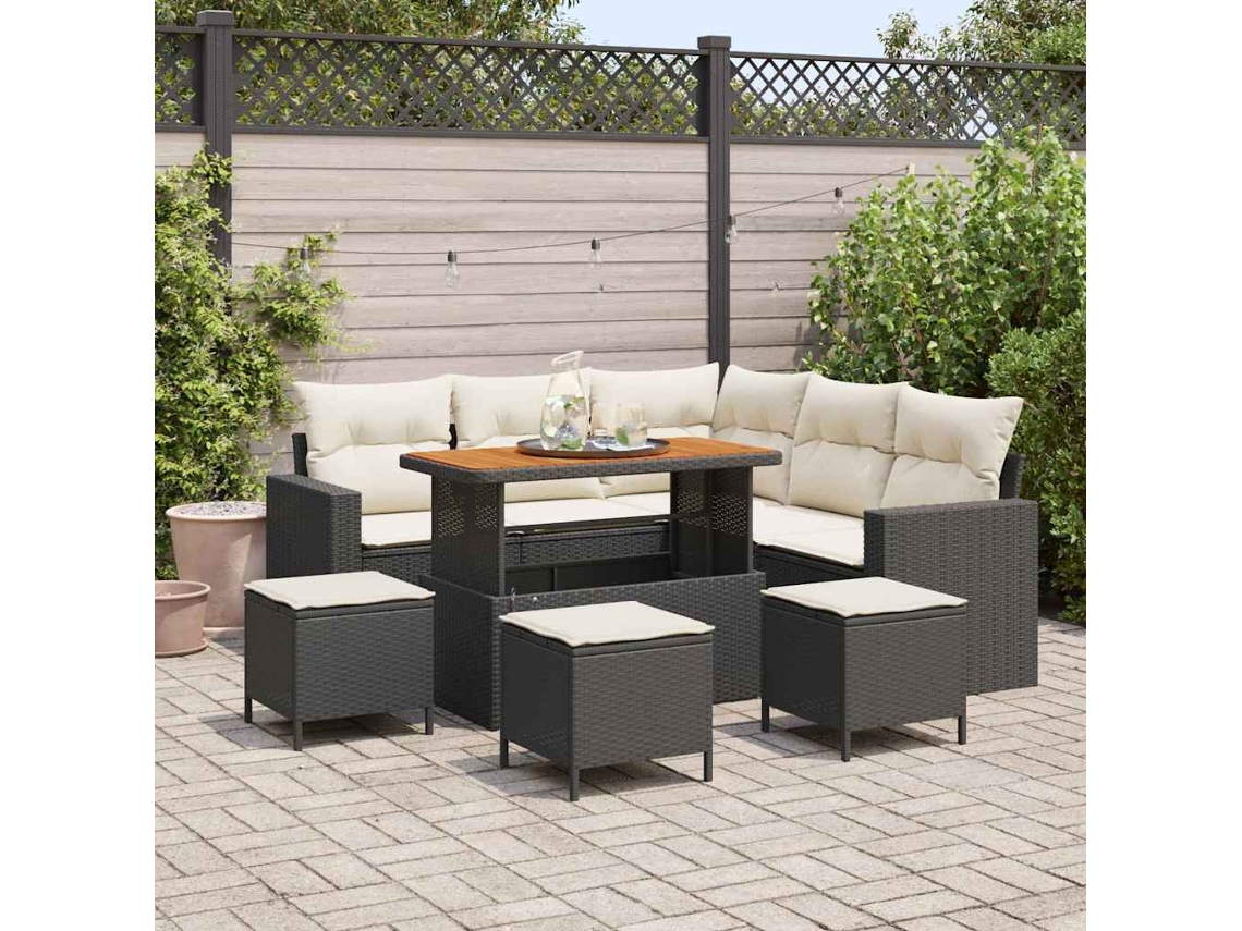 Vidaxl Conjunto De Sofá De Jardim 10 Unid. 7-número De Lugares