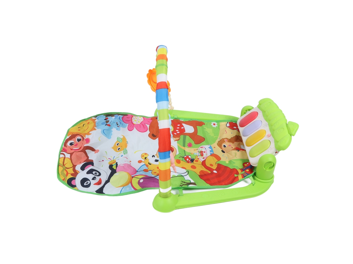 Primerox tapete de Atividade Berço Exercícios Piano Bicada Bebê Musical Multifuncional Verde