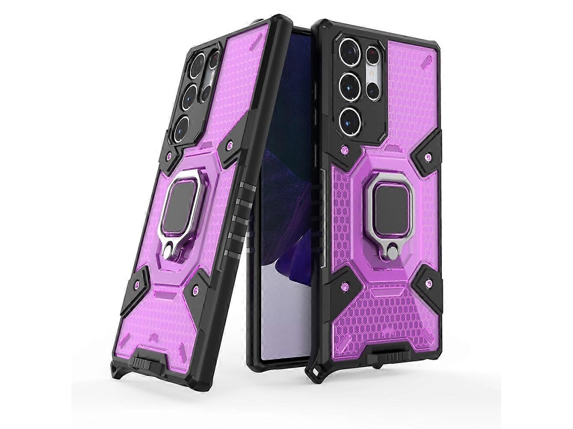 Capa Protetora Para Celular Samsung Galaxy S22 Ultra 5g Space Pctpu Com Suporte De Anel