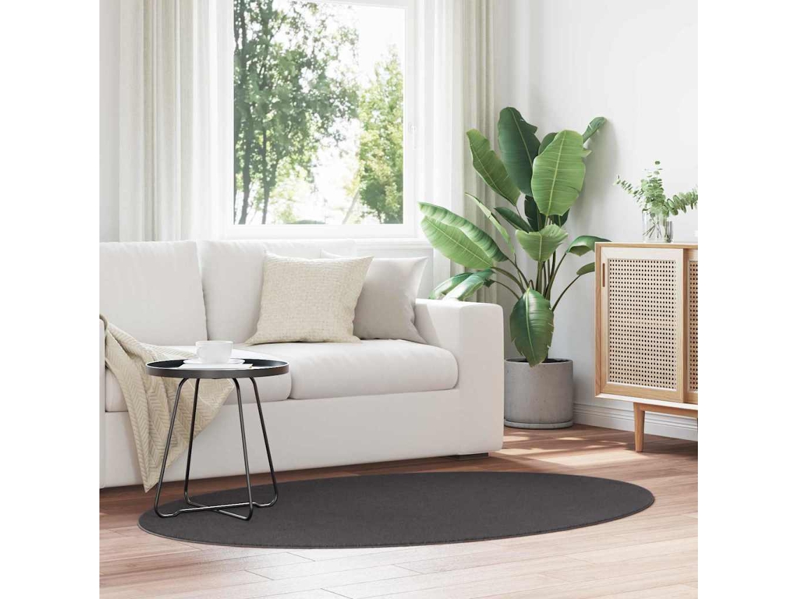 Vidaxl Tapete Huarte Antracite 100 X 200 Cm 100% Poliéster