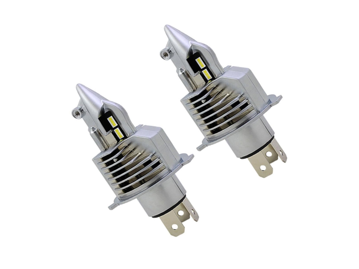 2 Lâmpadas De Farol Led H4 30w, Baixo Consumo, Para Carros, Compatíveis