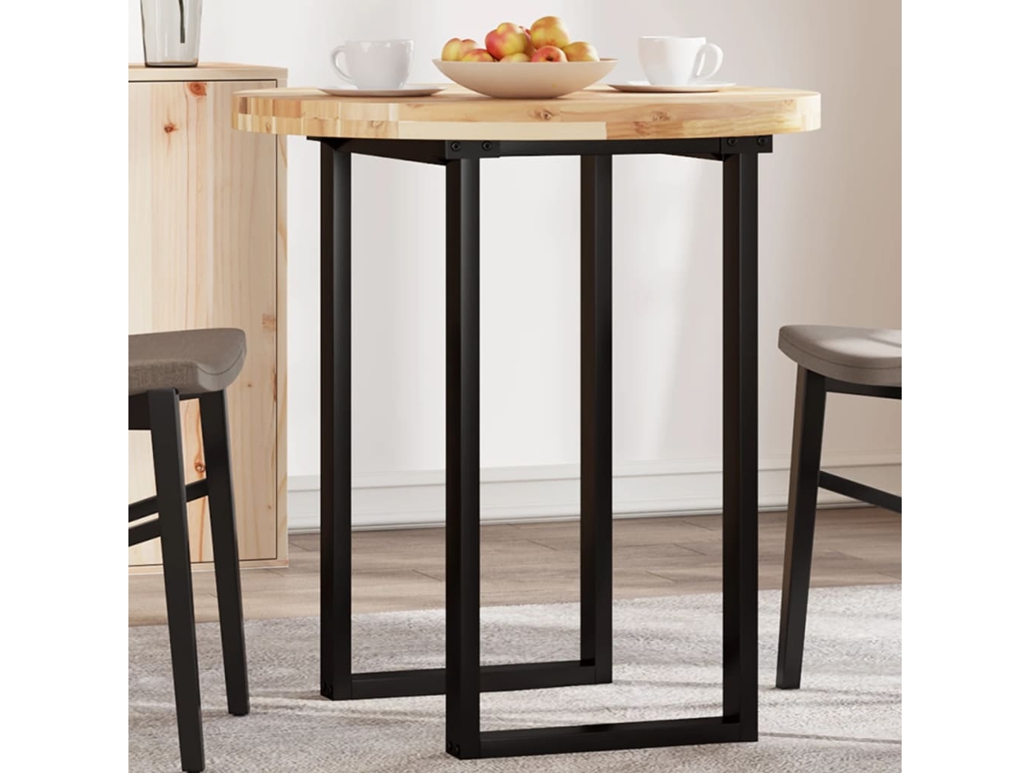 Vidaxl Tampo De Mesa Redondo Ø70x4 Cm Madeira De Acácia Maciça