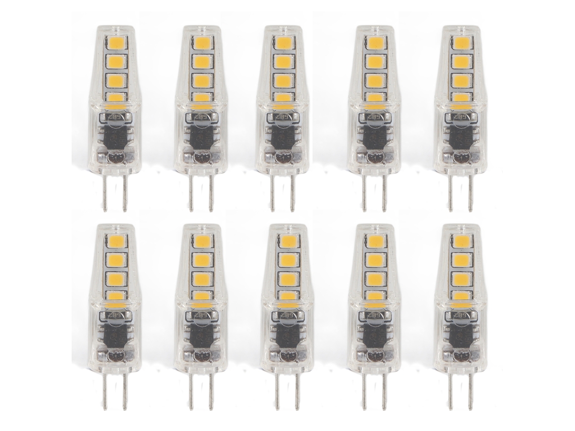 10 Unidades de Lâmpada G4 com 8 Leds, Chip 2835, 2w, Ângulo de 360° CHABERLU