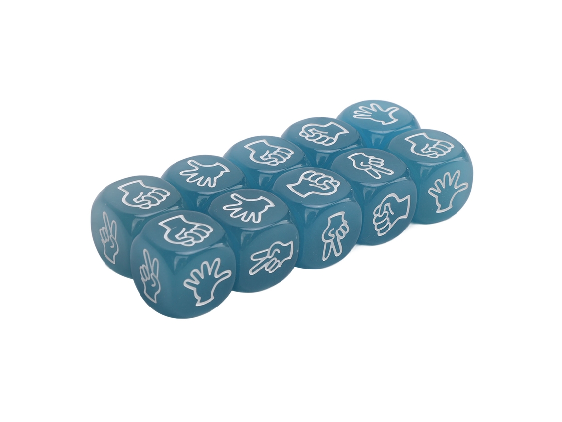 Dados luminosos Business de jokenpô 6 lados leves para jogo de tabuleiro azul marca