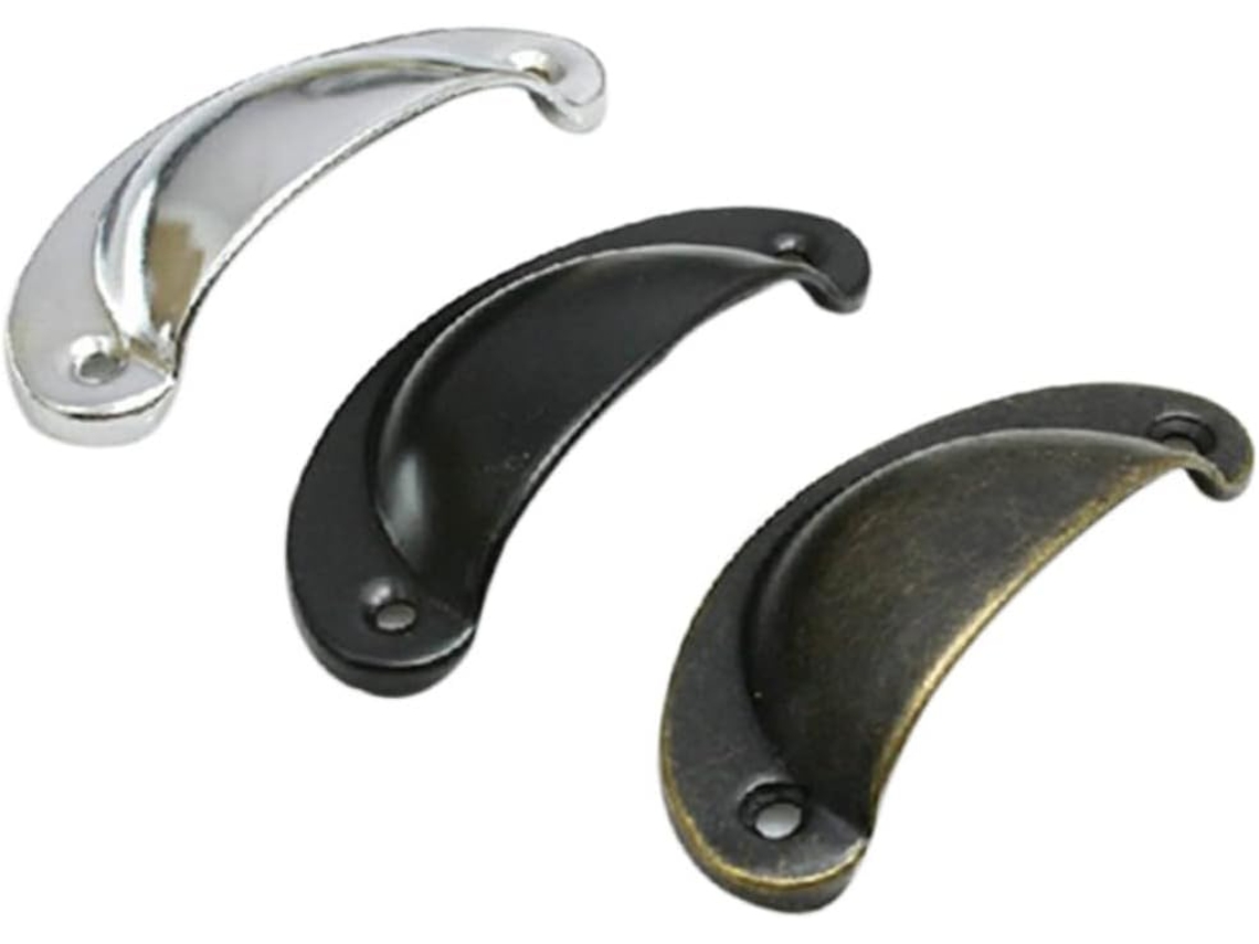 Maçaneta De Porta Gaveta Semicircular Vintage Em Metal Bronze Angooily, Conjunto De 4 Peças, Estilo Antigo, Para Armários