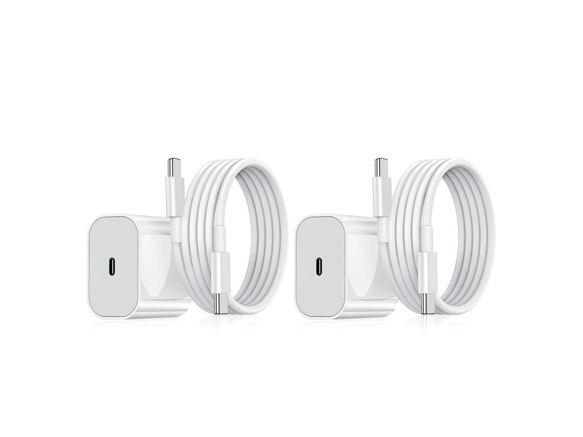 Kit Com 2 Carregadores De 25w + Cabo Usb-c Para Carga Rápida