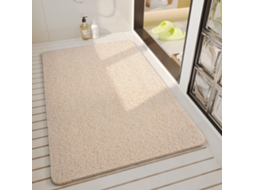 Tapete De Banho Microfibra Absorvente E Lavável, 40x60 Cm, Bege, 1 Peça