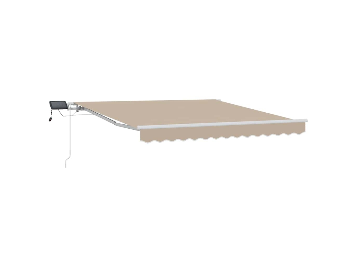 Toldo Retrátil Manual Bege 350 X 250 Cm Tecido e Aço MAISON EXCLUSIVE