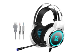 Auscultadores Gaming ZRUXE X8 Double Hole Upgrade, Som Surround 4D, Drivers 50mm, Cancelamento de Ruído, Cabo Usb 2.2m, para Pc | ZRUXE